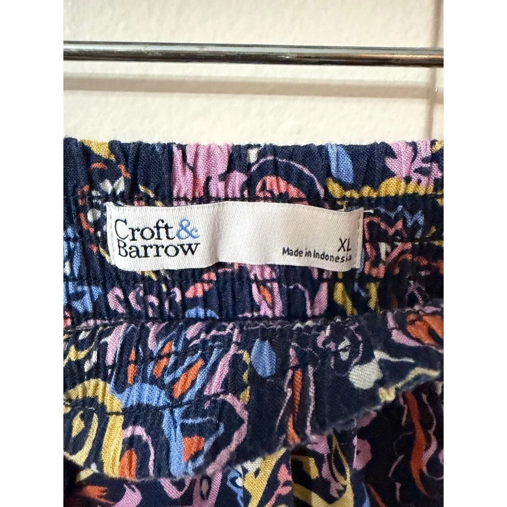 Croft & Barrow | Midi Skirt || XL || Multicolor Paisley Boho Elastic Waist|